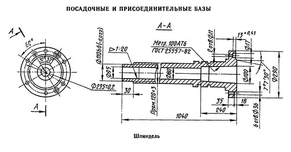 Шпиндель токарного верстата з ЧПУ РТ724Ф3
